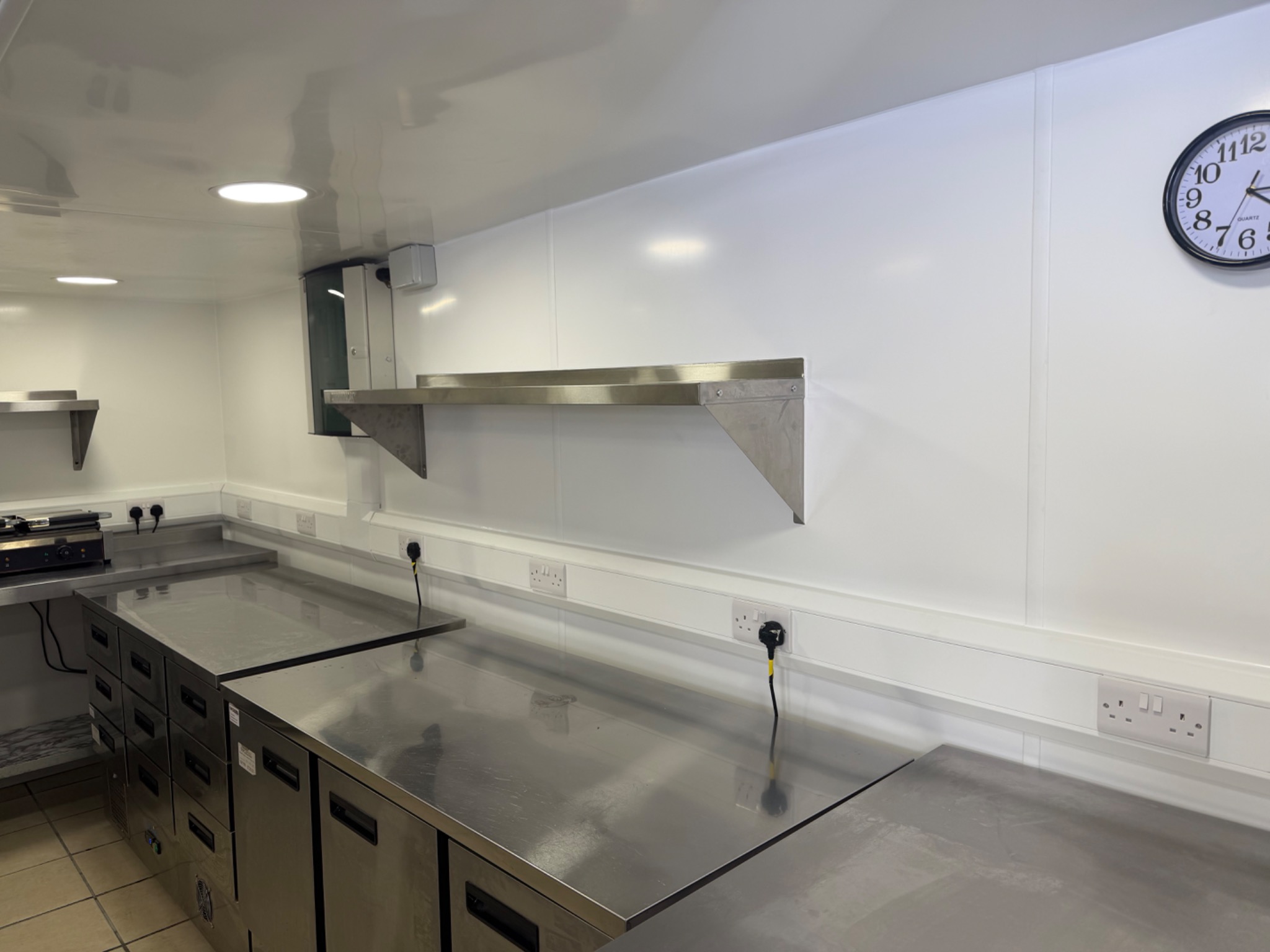 Completed electrical installation in The Angel commercial kitchen